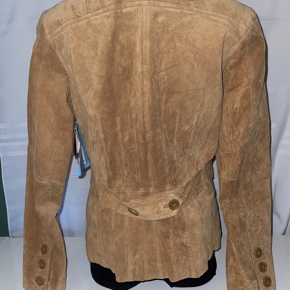 Denver Hayes light brown leather coat woman's - Picture 4 of 6